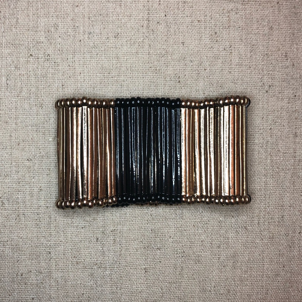 Black & Gold Stretch Bracelet